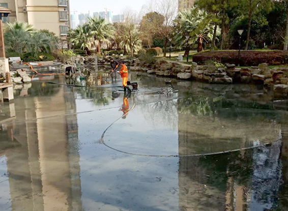 开原景观池淤泥清理